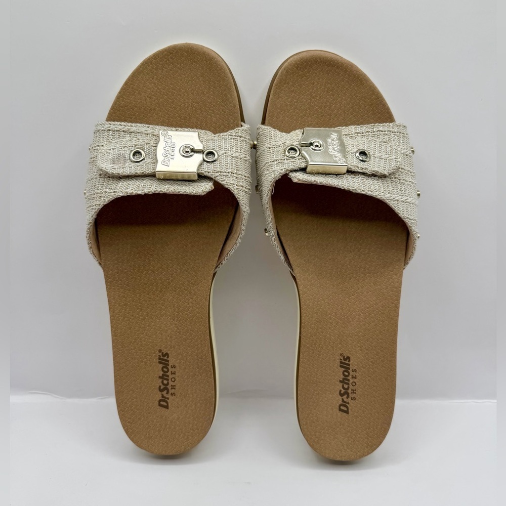 Dr. Scholl's Women's Tan Buckle Slide Sandals - Picture 6 of 16
